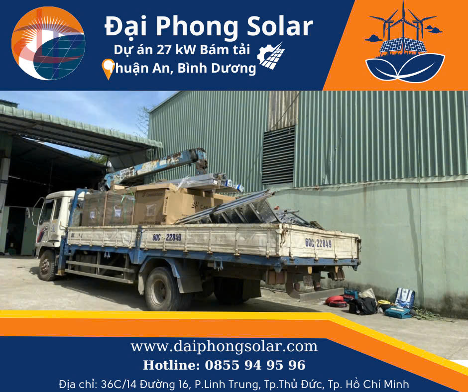 Dự Án Điện Năng Lượng Mặt Trời 27kW Thuận An - Bình Dương