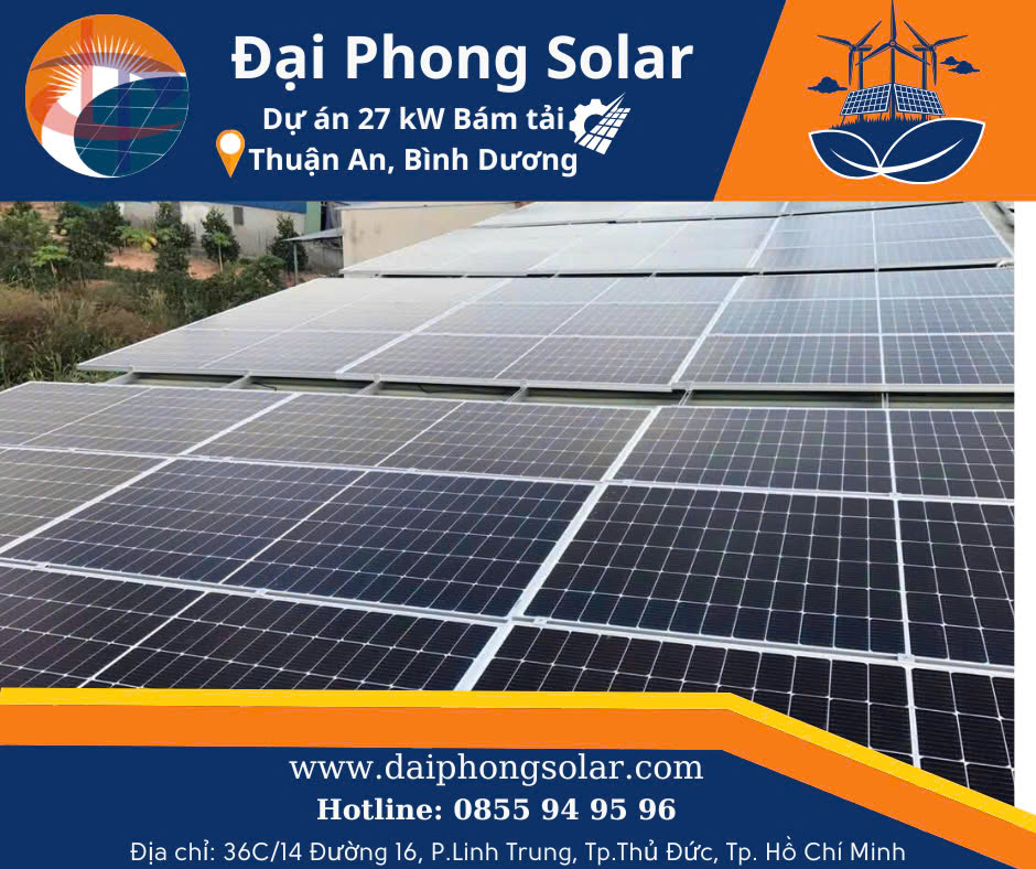 Dự Án Điện Năng Lượng Mặt Trời 27kW Thuận An - Bình Dương