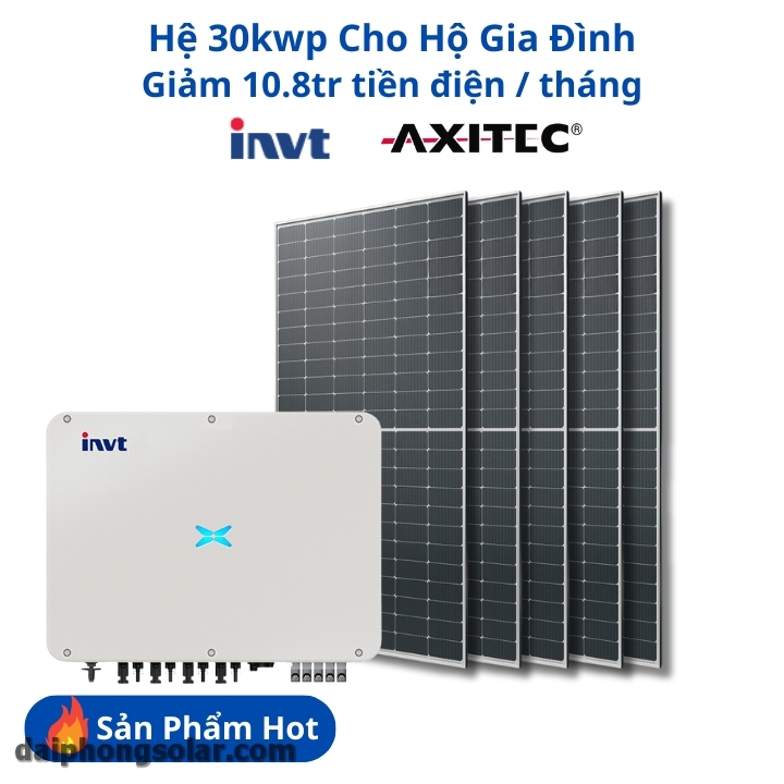 Hệ Lưu Trữ Điện Mặt Trời 30KWP