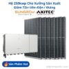 Hệ 250kW Nhà Xưởng Hòa Lưới Bám Tải